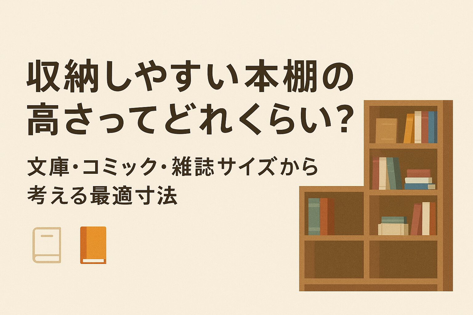 収納しやすい本棚の高さってどれくらい？文庫・コミック・雑誌サイズ 