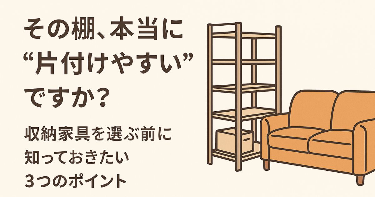 その棚、本当に“片付けやすい”ですか？収納家具を選ぶ前に知っておき 